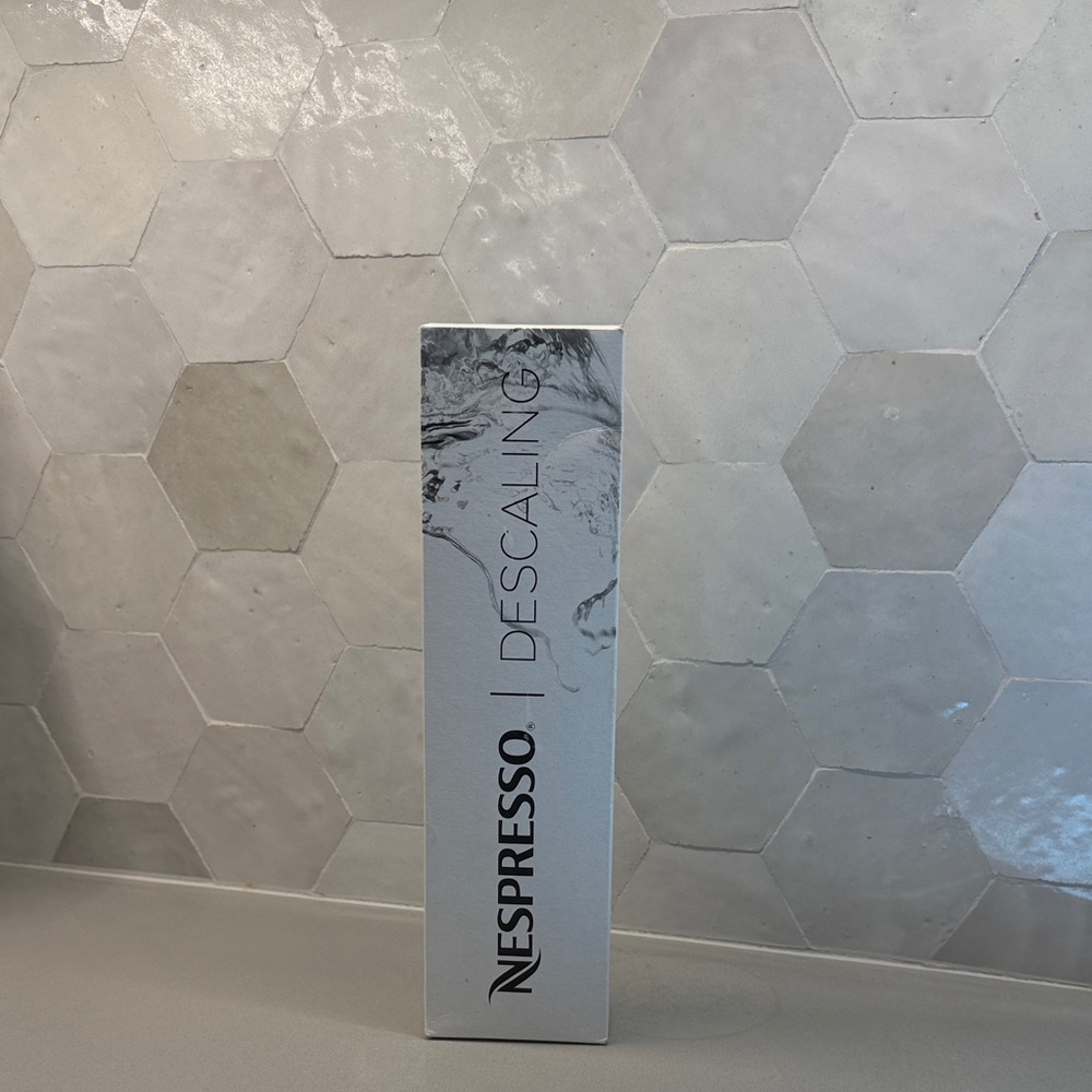Nespresso Descaling Solution in Elegant Gray Packaging